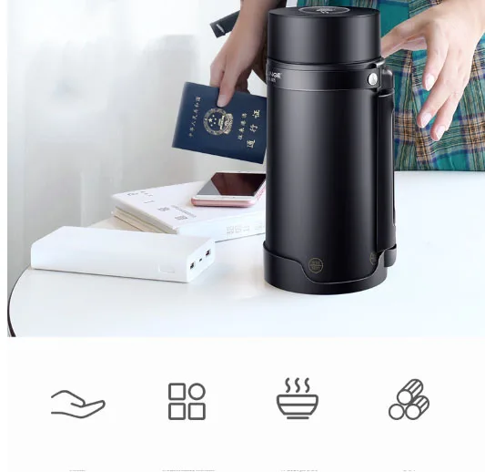 

Electric Travel Kettle Mini Electrical Stewing Cup Portable Two Modes Of Automatic Power-Off Protection Hide Handle