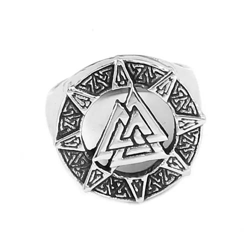 Норвежский викинг Байкер кольцо кельтский амулет с узелком Нержавеющая сталь