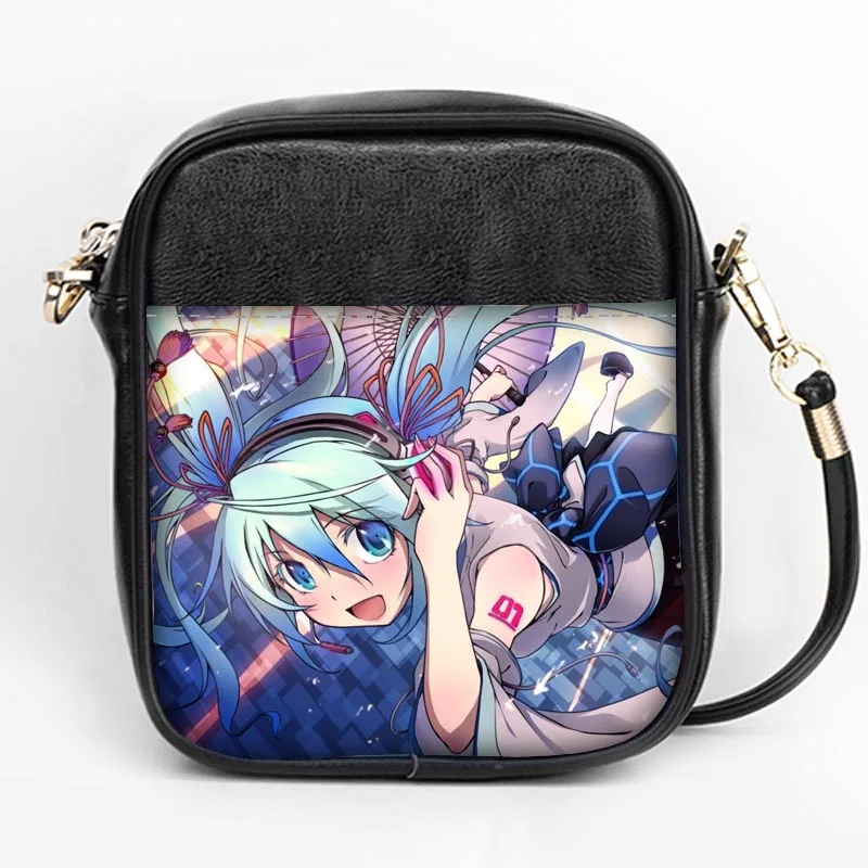 Изготовленное на заказ Hatsune Miku модное с лямками сумка для женщин Слинг сумки на ремне кожа мини девушки Tote вечерние сумки DIY Слинг Сумка