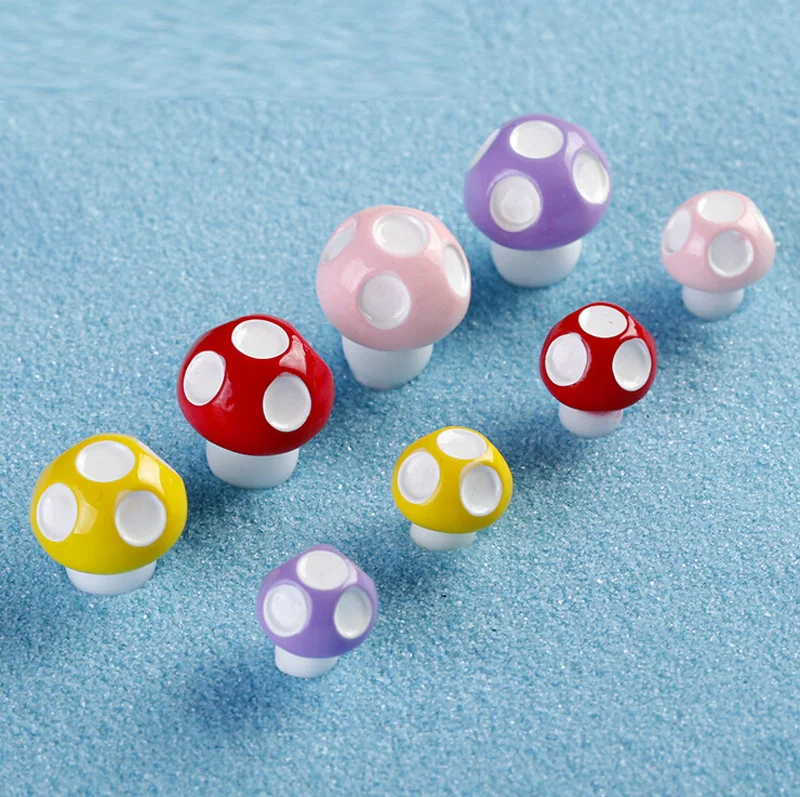 Фигурки грибов с круглым горшком декоративные мини-сказочный сад для аквариума 2