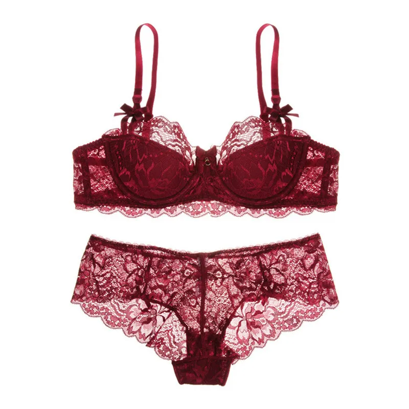 V146 wine red Varsbaby, сексуальное кружевное красное рождественское нижнее белье, Новогодний комплект с бюстгальтером для женщин - Цвет: V146 wine red