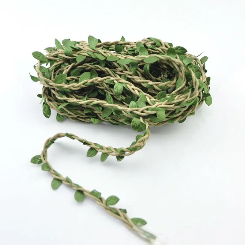 10 м натуральная шпагат с листом DIY ремесленные принадлежности Мешковина для