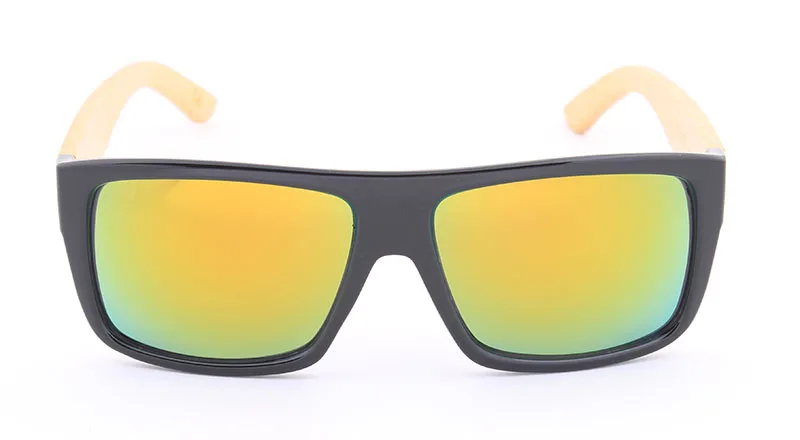 Солнцезащитные очки GREENBUY черные зеркальные в черной оправе с логотипом из