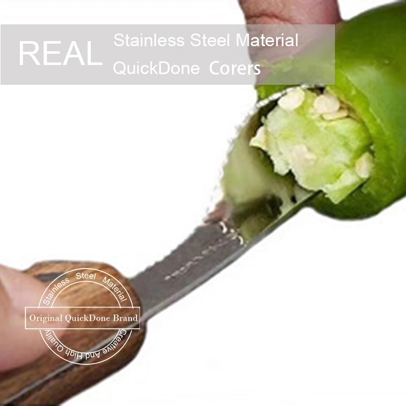 QuickDone из нержавеющей стали для чили перец удаления сердцевины прочный фруктовые