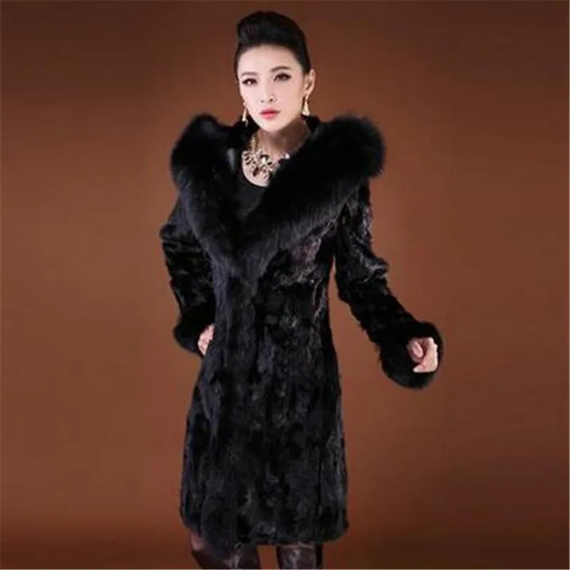 Женская Шуба из искусственного меха tnlnzhyn теплая шуба средней длины с капюшоном и