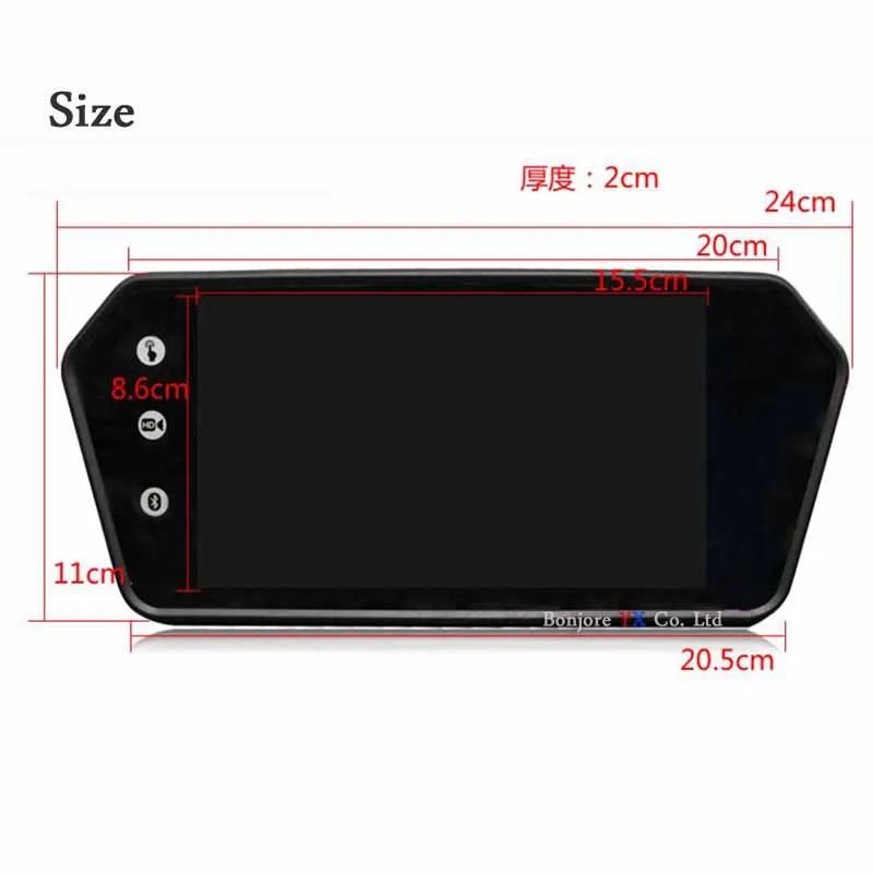 Koorinwoo беспроводной автомобильный монитор цифровой сенсорный экран 1024x600 USB Bluetooth