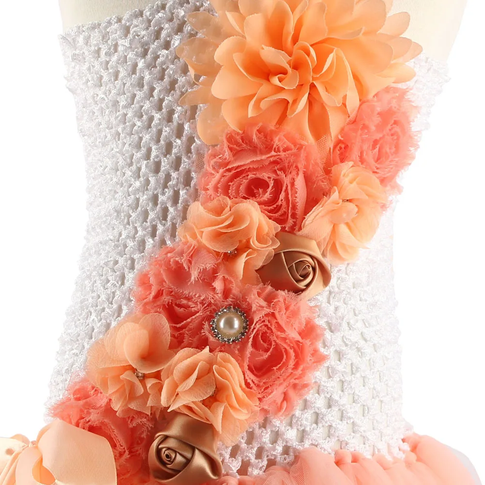 Blush Tulle Flower Girl Vintage Pageant Dance Birthday Princess Tutu Dress Kids Summer Wedding TS055 | Детская одежда и обувь