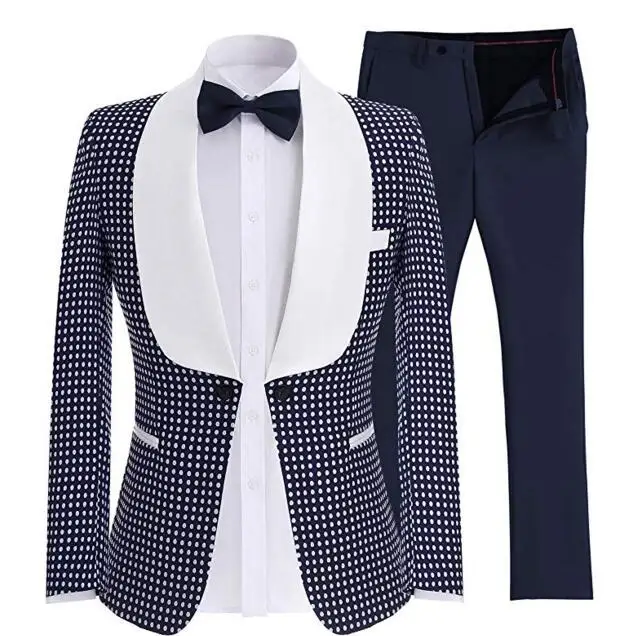 2020 groom tuxedo excellent men's wedding dress high quality formal business dance party set (jacket + pants)Costume Homm | Мужская
