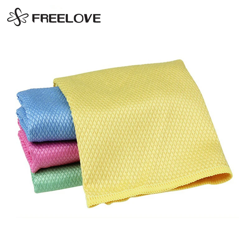 6 шт. Алмазная сетка твердая впитывающая салфетка из микрофибры для очистки