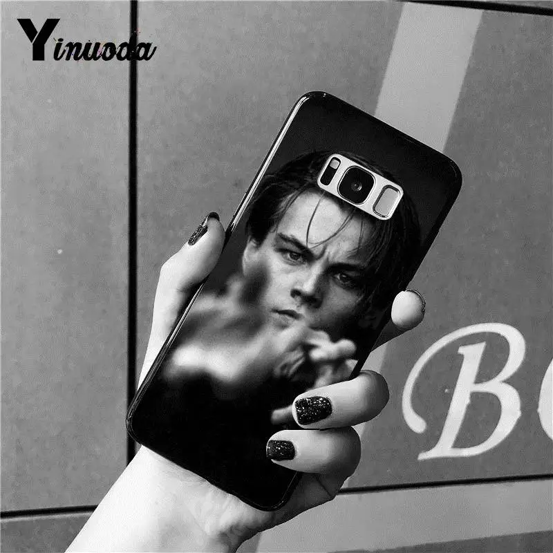 Yinuoda leo Young Leonardo DiCaprio being suave TPU Мягкий силиконовый черный чехол для телефона Samsung