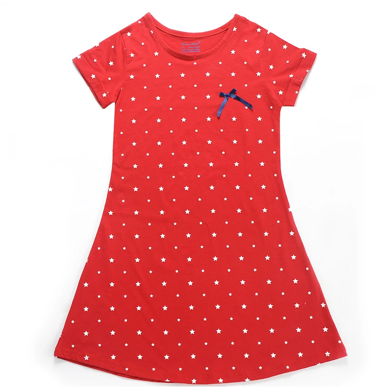 Новинка лета 2018 модное платье для девочек с рисунком бантом-бабочкой и рукавом