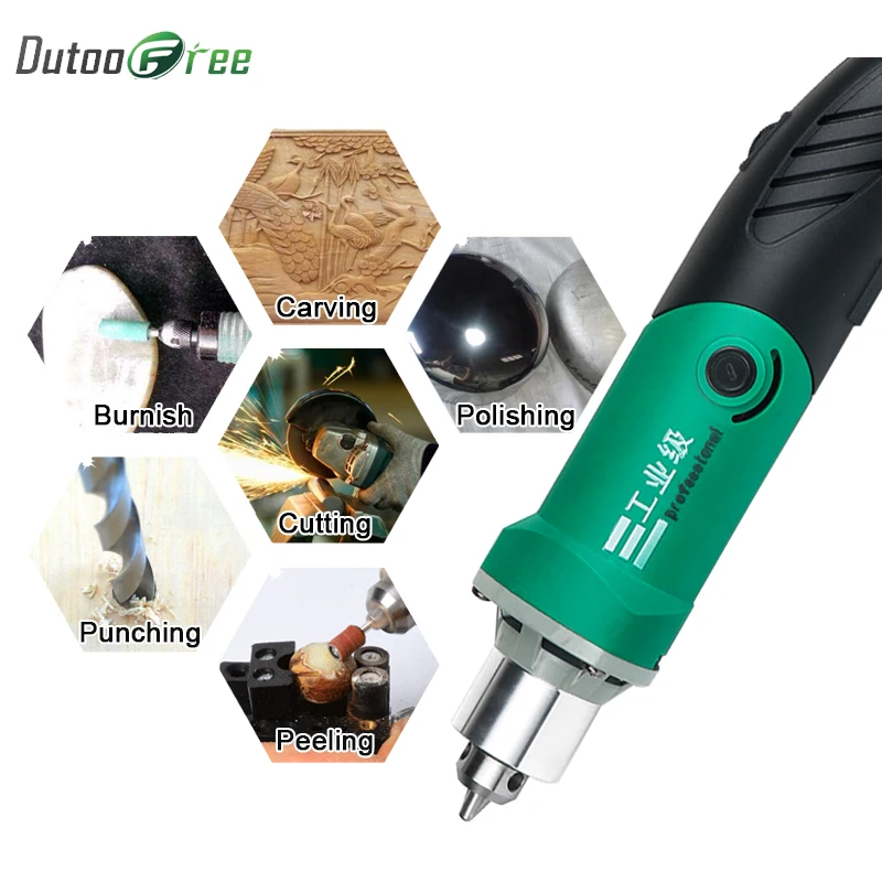 Dutoofree электрический гравер Dremel Стиль Мини электрическая дрель с вращающиеся