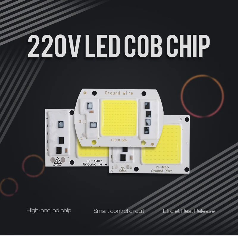 COB светодиодный чип 220V 50 Вт 30 Вт 20 Вт 10 Вт светодиодный матричный для проекторов бусины чип Cob Точечный светильник для DIY светодиодный прожектор светильник на открытом воздухе чип лампа