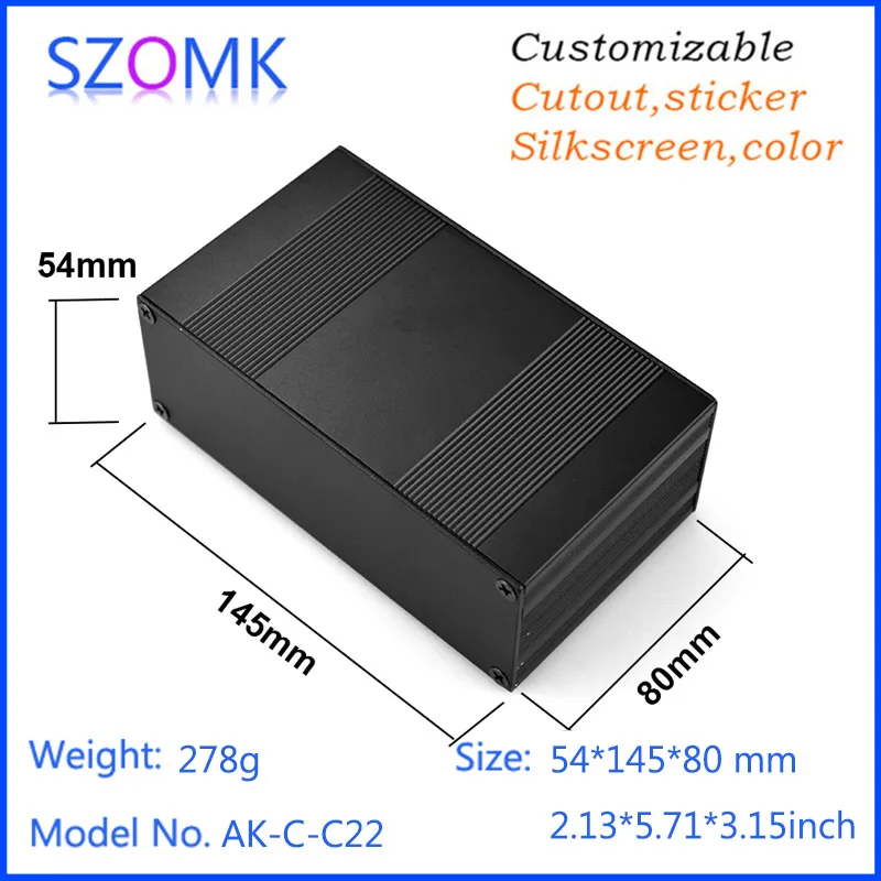 Электрическая коробка szomk 54*145*80 мм алюминиевый корпус блок питания чехол