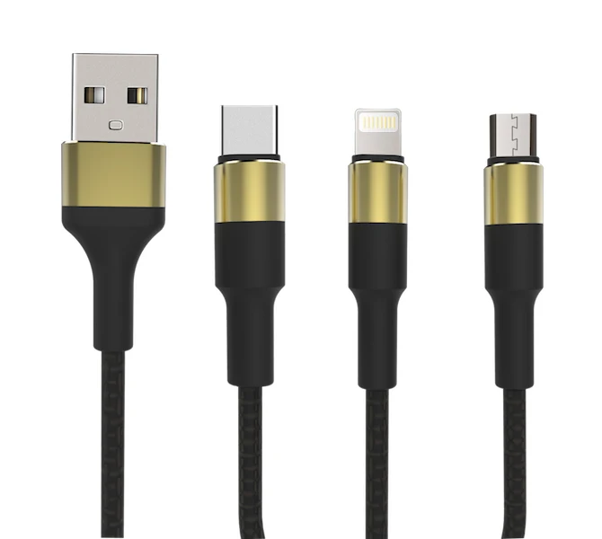 MOXOM 3 в 1 usb type C Micro USB кабель type-c для iPhone кабель зарядного устройства 120 см 3A кабель быстрой зарядки USB C - Цвет: CC-53G