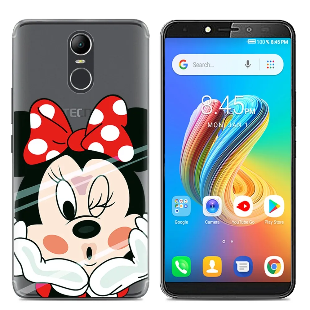3 Чехол для телефона TECNO LA7/pouvor2, милый мультяшный высококачественный мягкий чехол из ТПУ с рисунком, силиконовый чехол - Цвет: 3