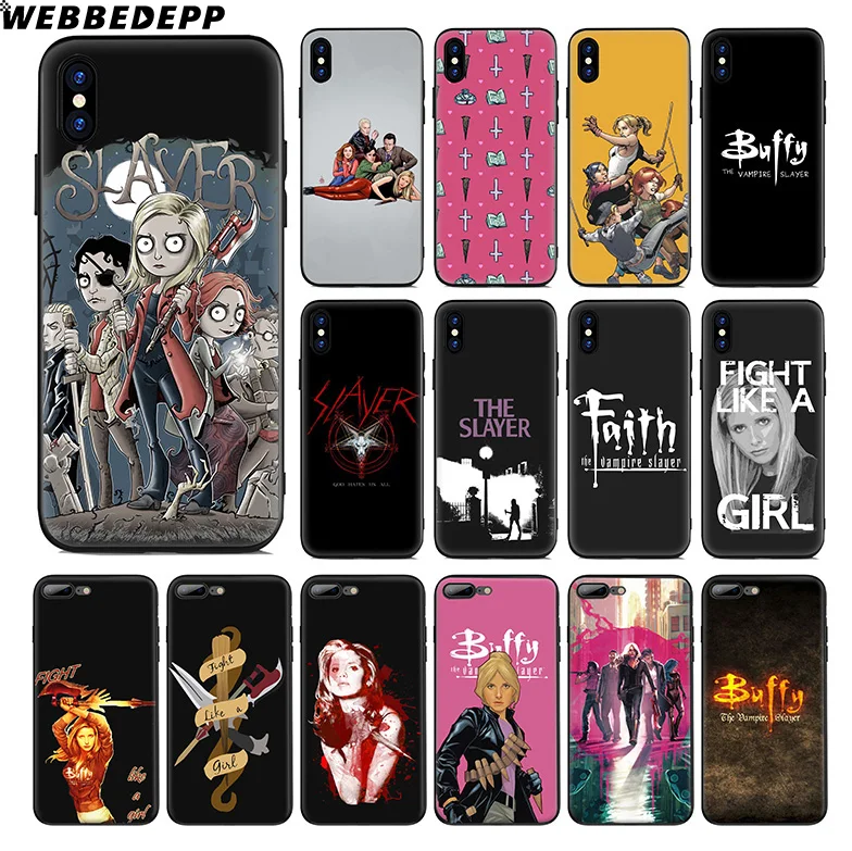 WEBBEDEPP Buffy The Vampire Slayer Soft Silicone Case for Apple iPhone 11 Pro Xr Xs Max X or 10 8 7 6 6S Plus 5 5S SE TPU |