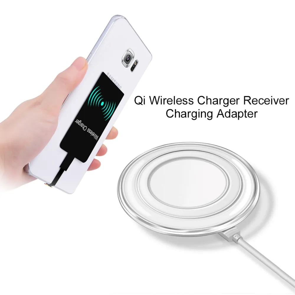 Qi беспроводной зарядный разъем для iPhone 7 6 Micro usb type C универсальный без беспроводного зарядного устройства для мобильного телефона адаптер приемник