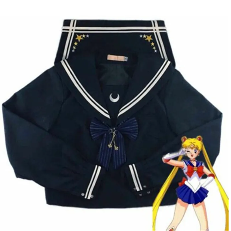 Сейлор Мун JK Костюм Форма моряка рубашка юбка бант Звезда Луна оригинальный