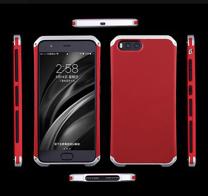 For Xiaomi Mi6 Mi 6 Case Aluminum Metal Frame Plastic Capa Fundas Back Cover Coque |