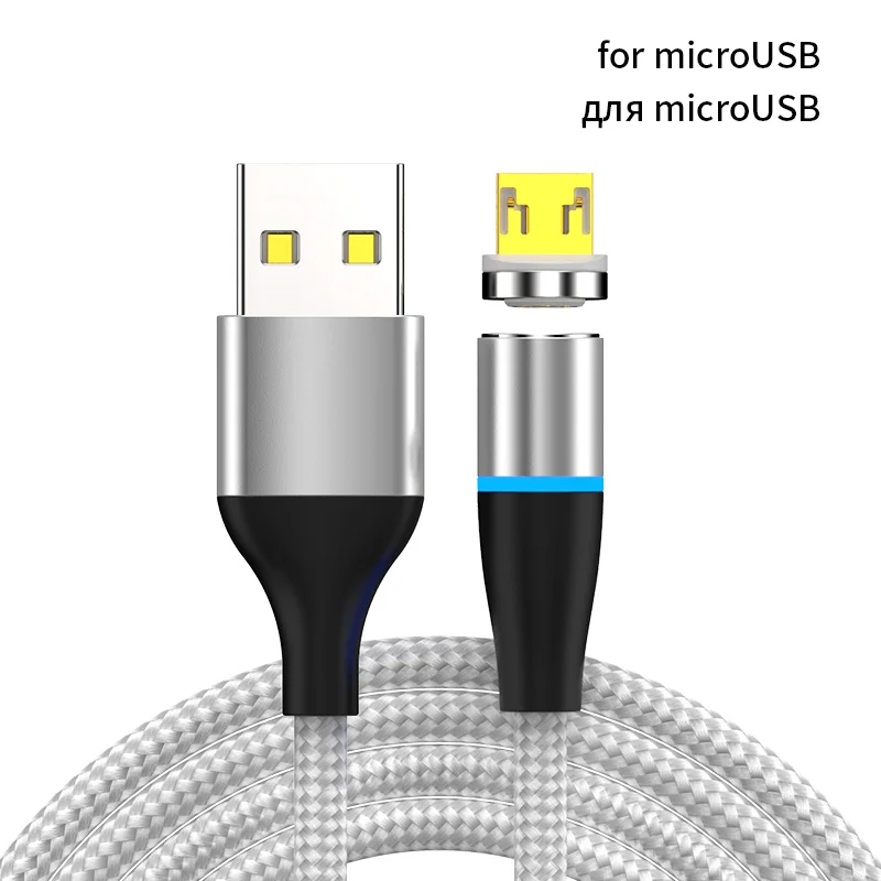 for micro usb cable Магнитное зарядное устройство Micro USB кабель type C 3A кабель для быстрой зарядки телефона Магнитный кабель для передачи данных для Iphone кабель для зарядного устройства кабель для телефона Android - Цвет: for micro usb cable