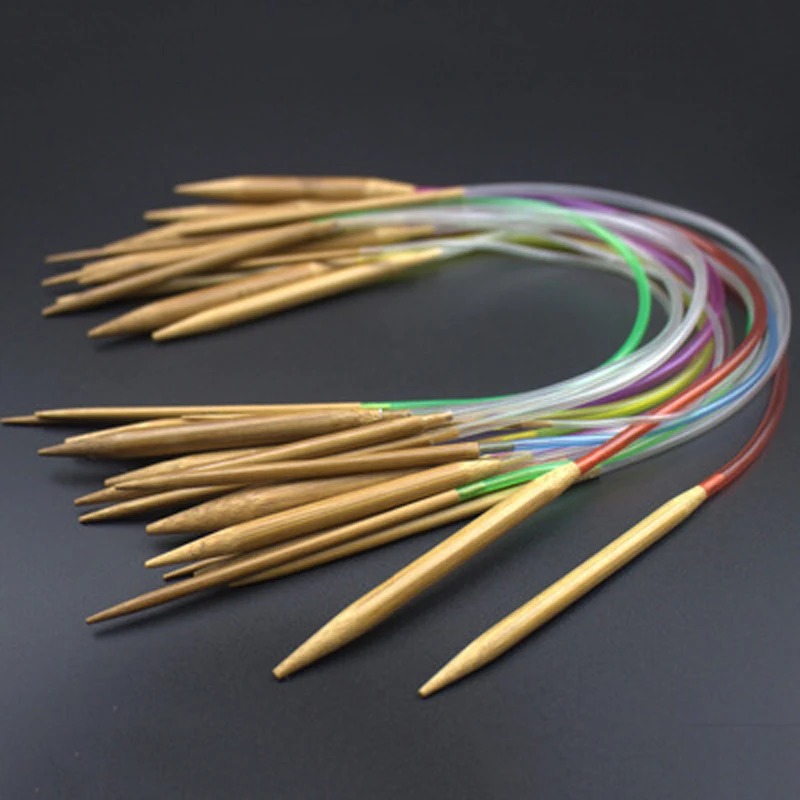 Mayitr 18 шт. 40/60/80/100/120 см Разноцветные быстровязальные спицы 2 0 10 мм крючки для