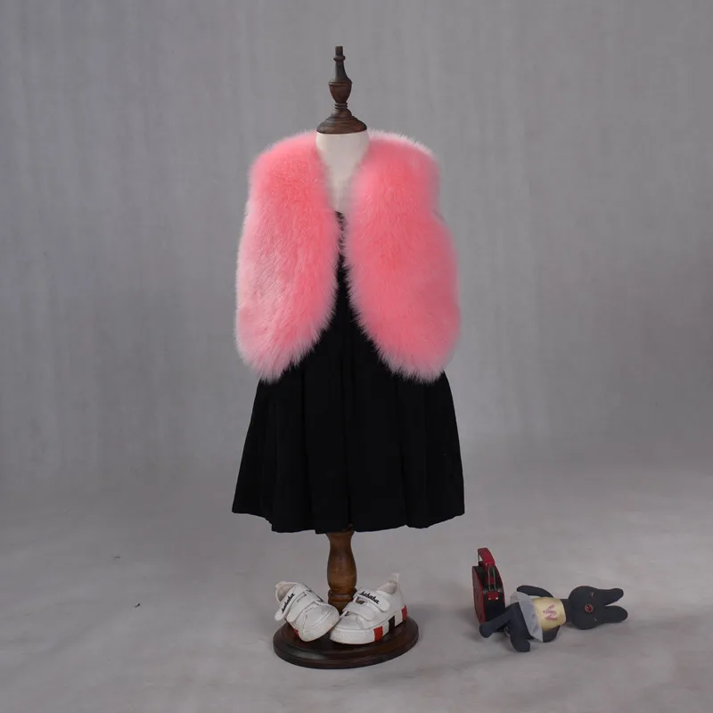 Новинка 2017 меховой жилет Kindstraum для девочек зимнее меховое пальто детей Детский