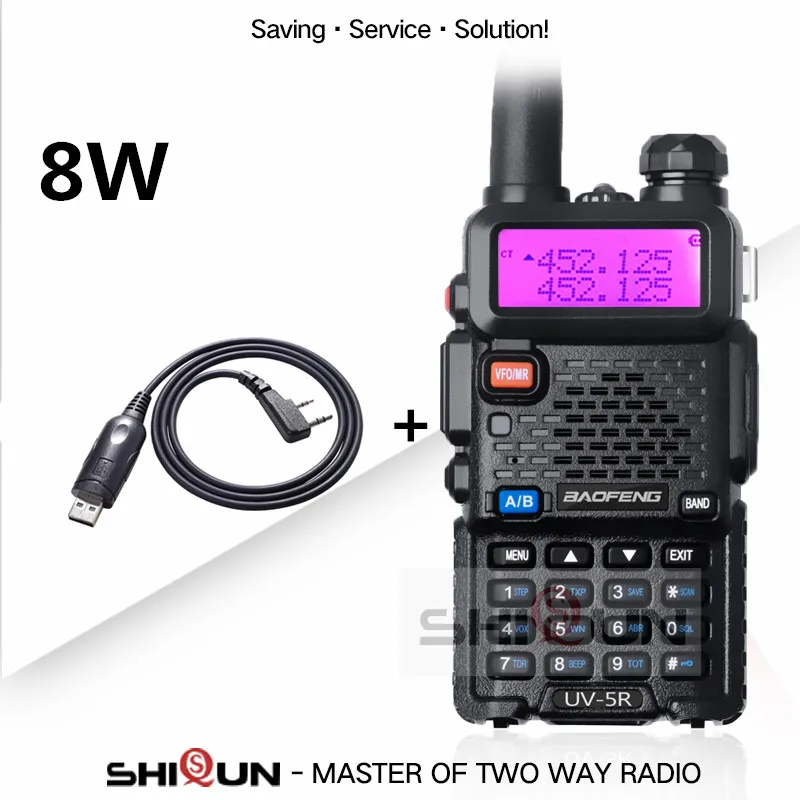 Add Program. Cable Обновление 8 Вт UV-5R иди и болтай Walkie Talkie “иди и 10 км Baofeng uv5r рация для охоты Ham Радио uv 5r Baofeng UV-9R UV-82 UV-8HX UV-XR - Цвет: Add Program. Cable