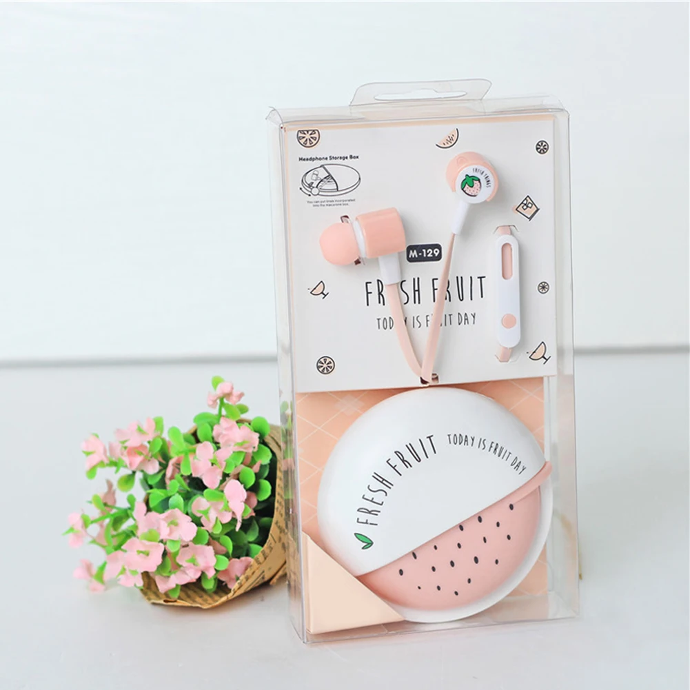Горячая продажа портативный фруктовый карамельный цвет микрофон 3 5 мм наушники с