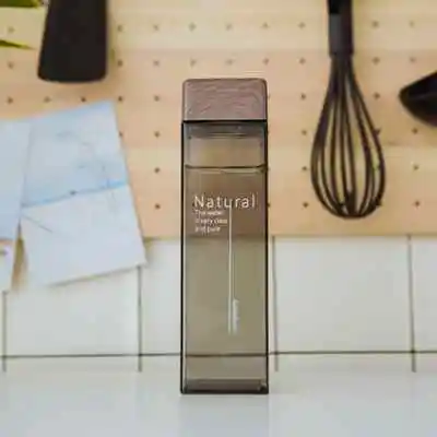 Pattern 2 Деревянная зернистая квадратная коробка для молока чашка для напитков Спортивная школьная детская Горячая бутылка для хранения yy8028 - Цвет: Pattern 2