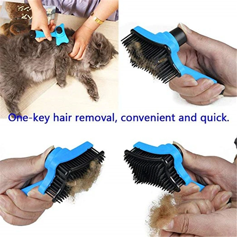 ПЭТ пластик гребень собака кошка для ухода и чистки перчатки Deshedding левой правой