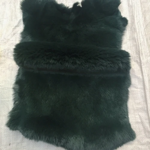 olive Цена настоящий кроличий мех 40x24 см DIY Шарфы шапки помпон пальто Одеяло Подушка швейный Материал Пушистый мягкий натуральный мех R16 - Цвет: olive