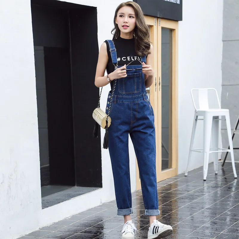 Женские свободные джинсовые комбинезоны повседневные сексуальные Стрейчевые