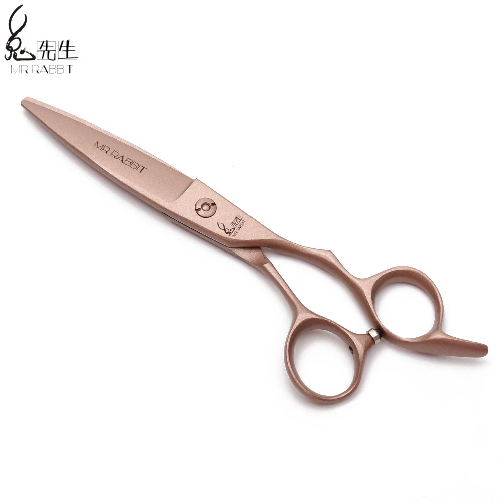 6 &quot440C Mr Rabbit Micro Sawtooth розовое золото Парикмахерские ножницы для стрижки