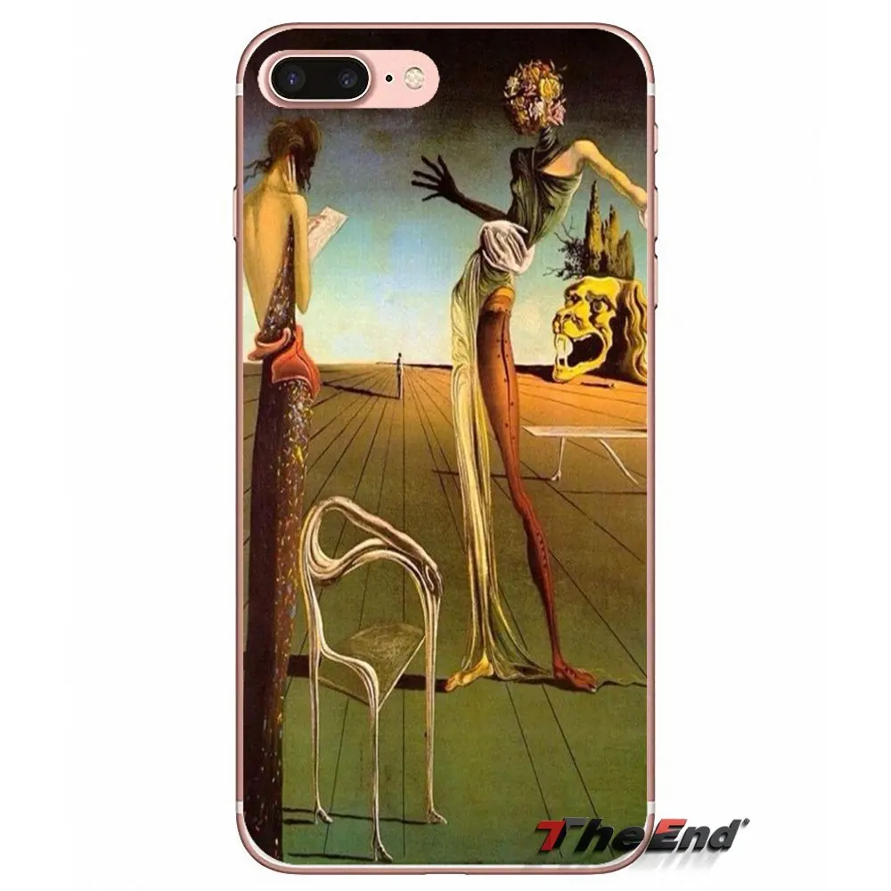 Мягкий ТПУ чехол для iPhone X 4 4S 5 5S 5C SE 6 6S 7 8 Plus Samsung Galaxy J1 J3 J5 J7 A3 A5 2016 2017 salvador dali Famous painter