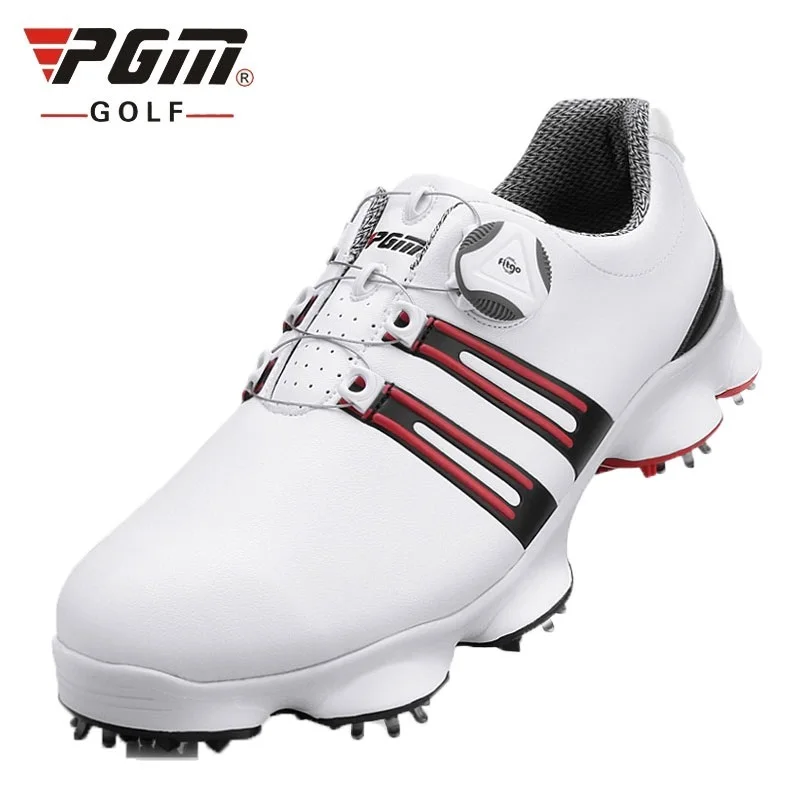 

Men Automatic Knob Golf Shoes Man Waterproof Wearable Sneakers Anti-Skid Spiked Athletic Training Sport Shoes D0471