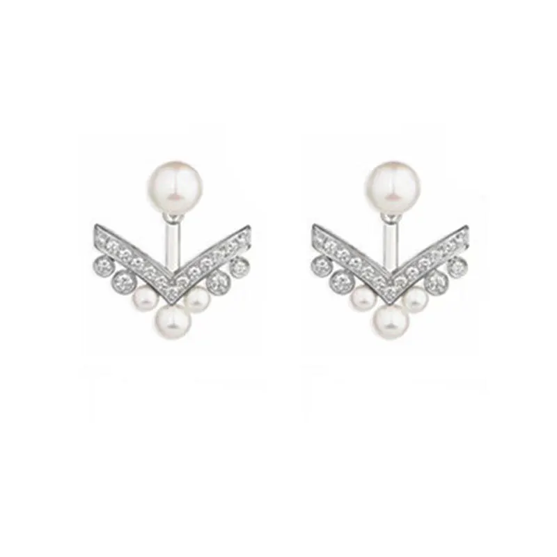 New Arrival Geometric Simulated-pearl Women Classic Stud Earrings Korean Earrings Temperament Jewelry For Female