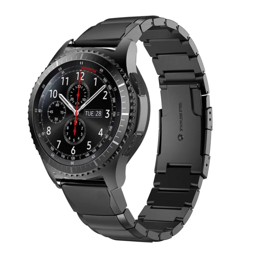 22 мм 20 мм ремешок для часов для samsung galaxy gear S3 ремешок для galaxy 42 мм 46 мм ремешок из нержавеющей стали S2 классический