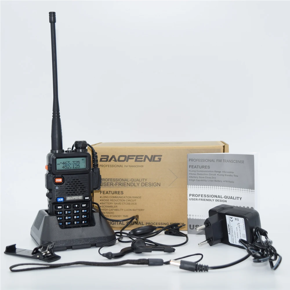 2шт/лот Баофенг UV-5R Рация Walkie Talkie UV 5R УКВ и УКВ 136-174МГц и 400-520МГц 128 Каналов Двухпоточный 5Вт Высокочастотный Трансивер