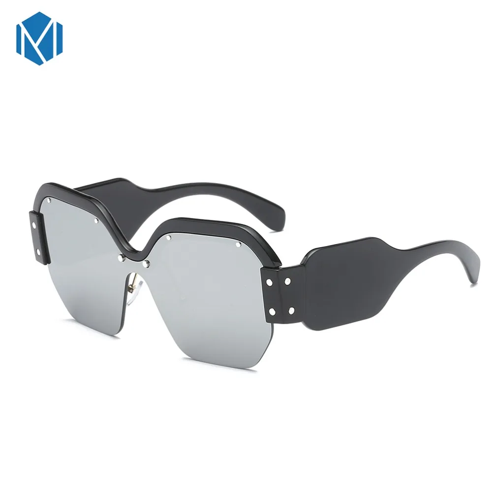 MISM полуоправы большие солнцезащитные очки женские уличные UV400 Lunette De Soleil Femme