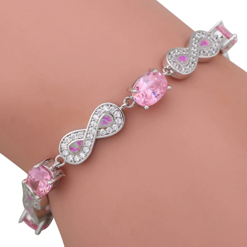Aywei alibaba express розовый опал серебро 925 пробы|charm bracelet|bracelet girl925 silver |