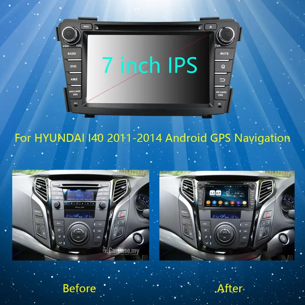 Автомобильный DVD плеер 7 &quotIPS 1024*600 Octa Core 4 Гб ОЗУ 64 ПЗУ Android 9 0 для Hyundai I40 2011 2012 2013 2014
