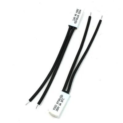 

2 Pcs KSD9700 250V 5A 55 Celsius NC Plastic Thermostat Temperature Switch