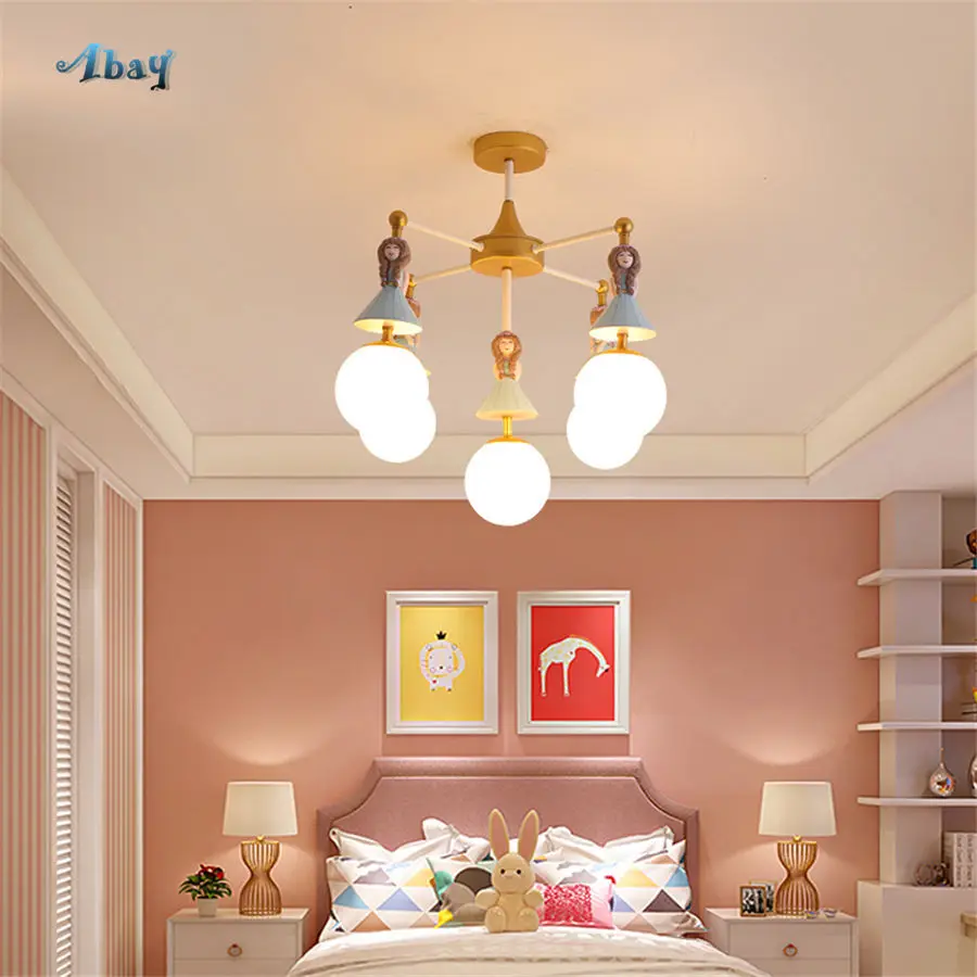 Мультфильм романтическая принцесса Смола led люстра освещение для детей спальня