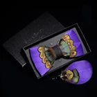 Мужской галстук-бабочка с перьями KAMBERFT, подарочный набор из 31 однотонной черной и красной броши для свадьбы и вечеринки, Новинка