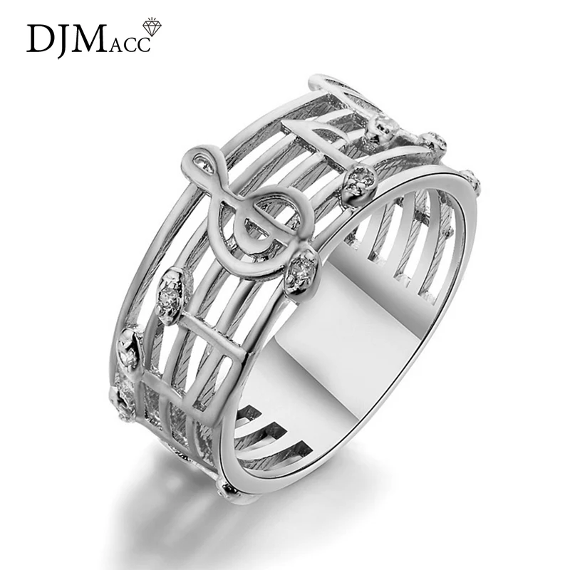 DJMACC классический фирменный дизайн Музыкальная нота Кристалл полый Широкий