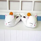 Final Fantasy 14 MOOGLE; Обувь для косплея; Милые пушистые Тапочки