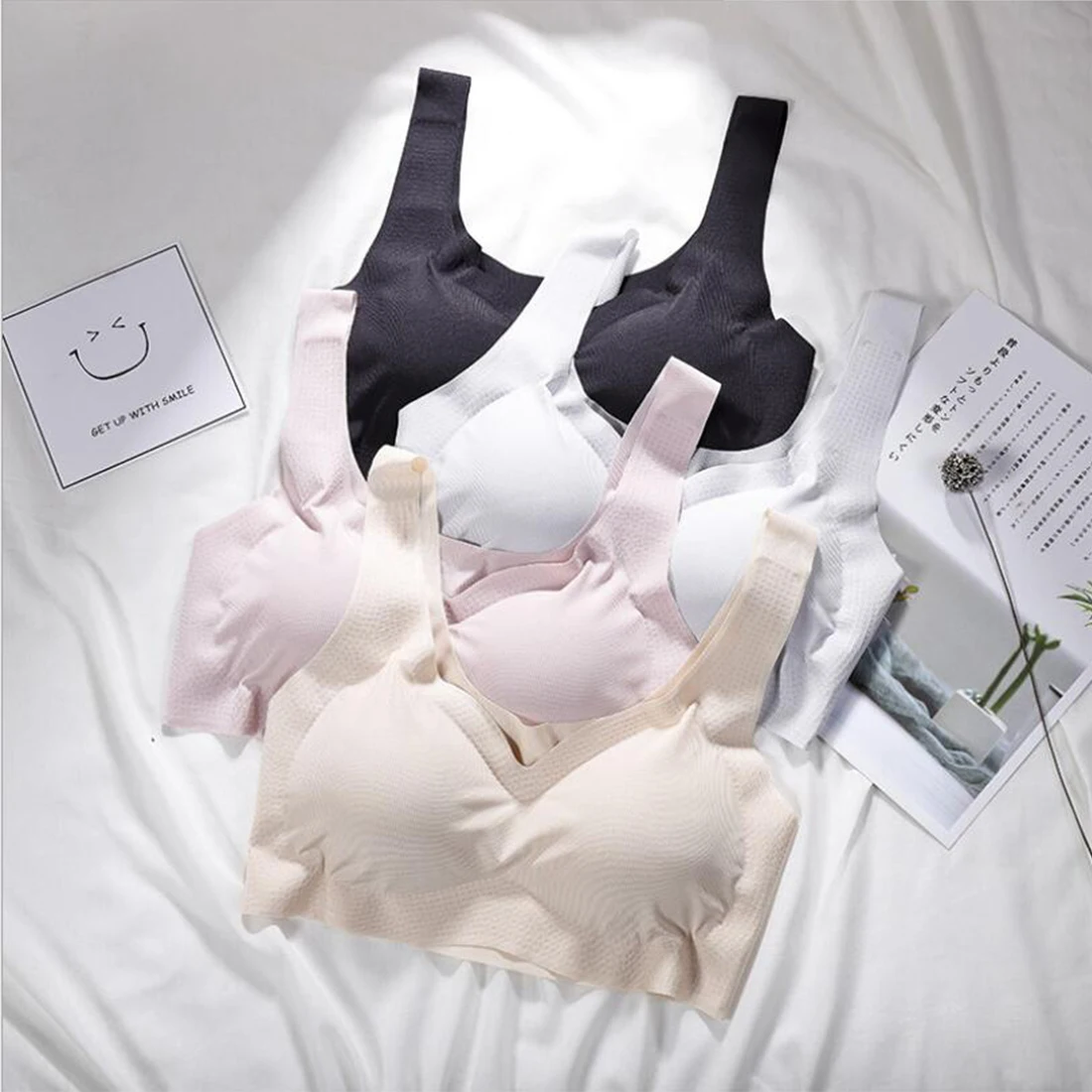 I2u модные тонкие мягкие удобные повседневные Лифчики без швов бюстгальтеры для