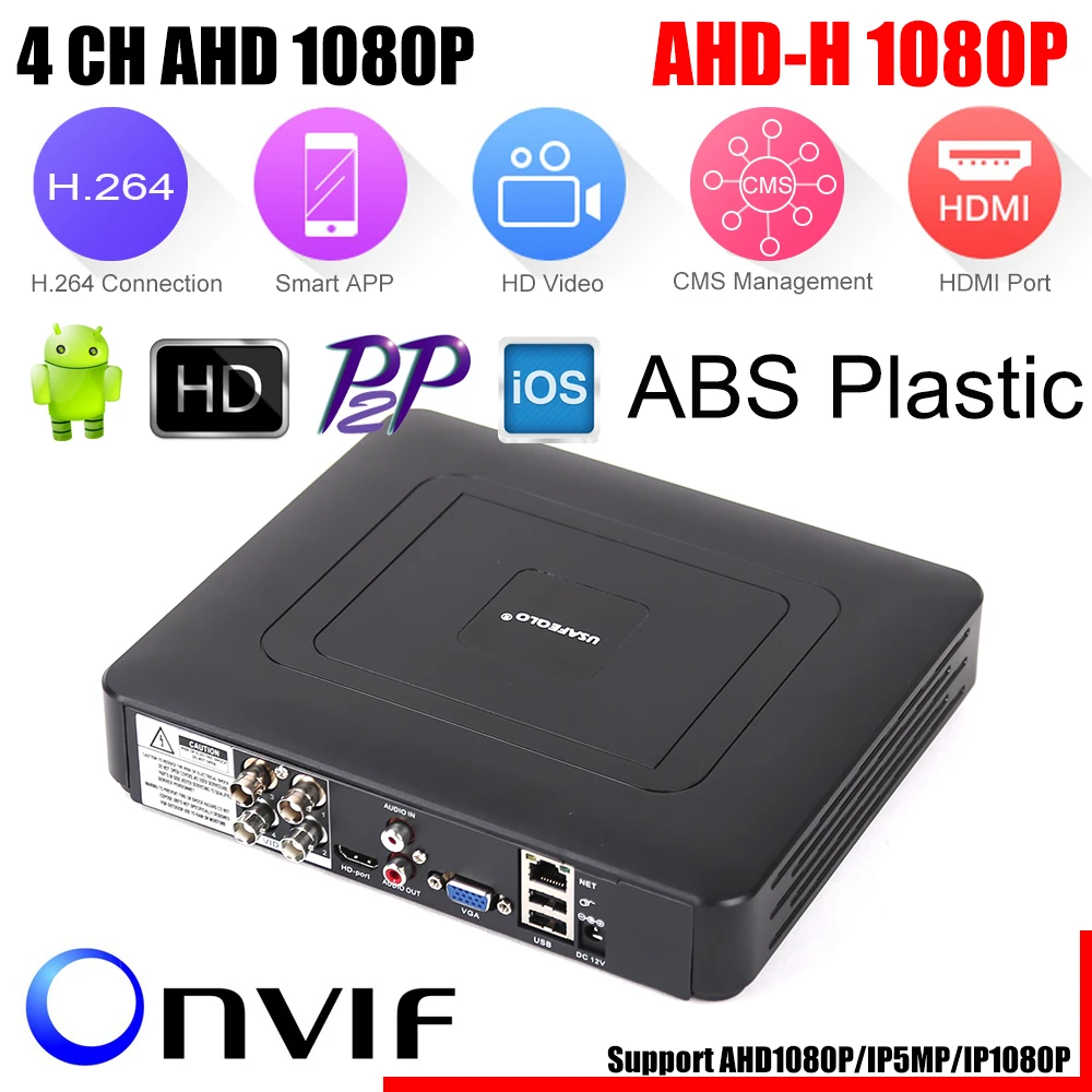 Новое поступление 1080P AHD-H 4/8 каналов AHD DVR рекордер видео рекордер 8 каналов AHD DVR 1080P AHDH для 1080P AHD камеры
