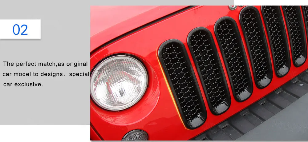 MOPAI гоночные грили для Jeep Wrangler JK 2007+ Автомобильная передняя вставка сотовая решетка крышка украшение для Jeep Wrangler аксессуары
